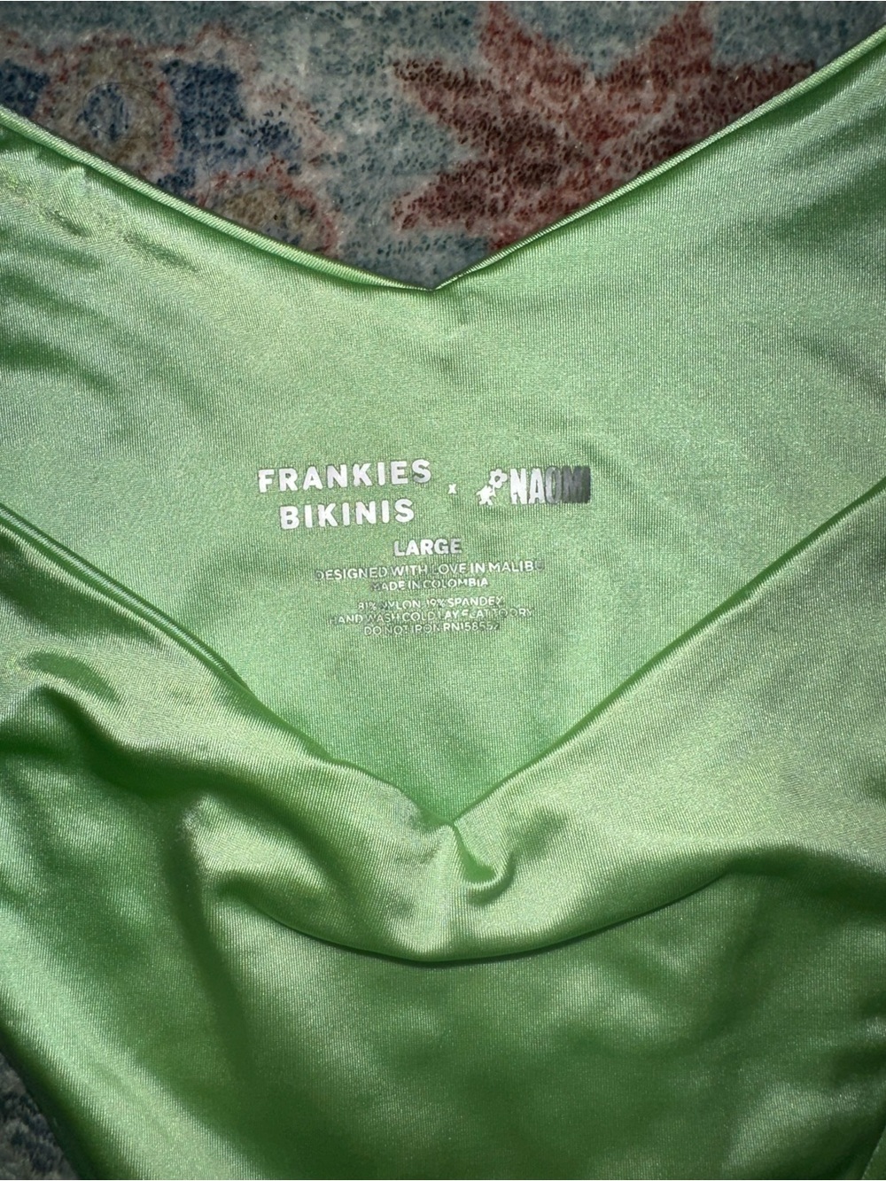 Frankie’s Bikinis x Naomi satin green bikini set! - Picture 2 of 4